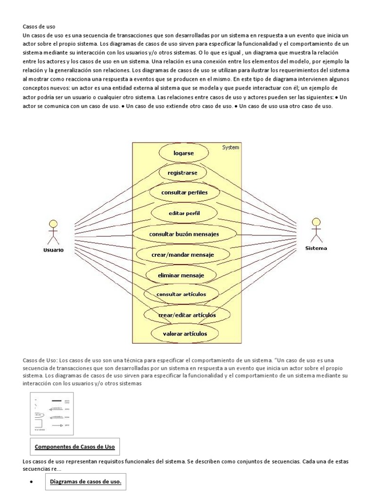 Casos de Uso | PDF | Caso de uso | Ingeniería de software