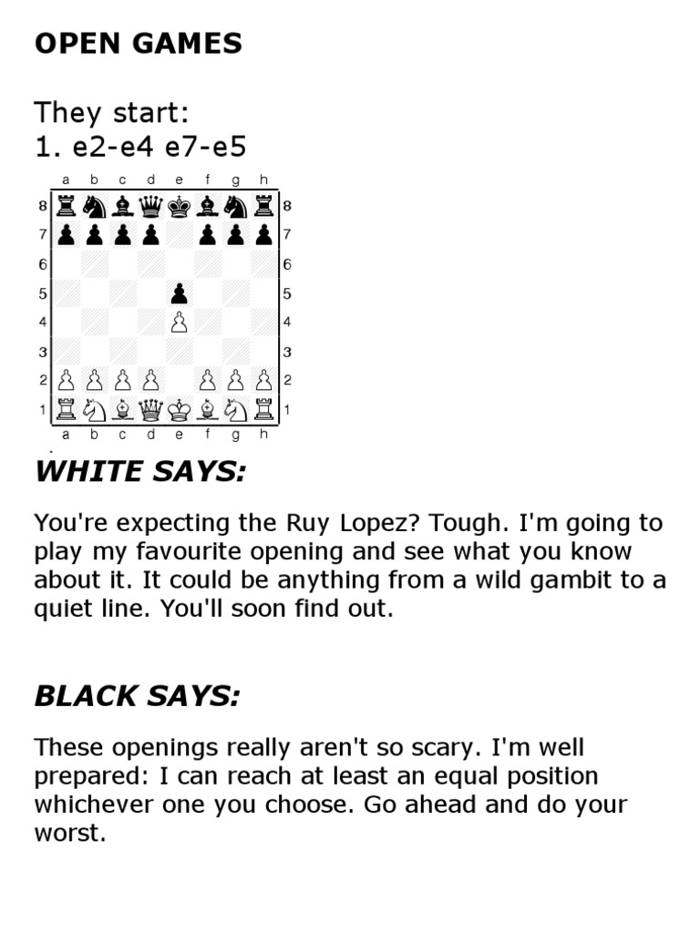 Chess Openings | PDF | Chess Openings | Traditional Board Games