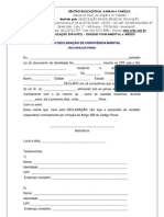 MODELO DECLARAÇÃO DE CONVIVÊNCIA MARITAL Certa PDF