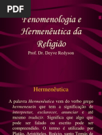 Fenomenologia e hermeneutica da religião 3