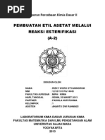 Download PEMBUATAN ETIL ASETAT MELALUI REAKSI ESTERIFIKASI by kikiworo SN143276015 doc pdf
