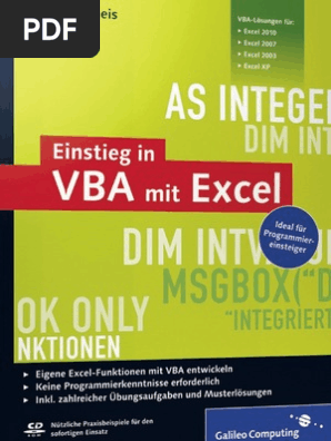 Einstieg Mit Vba In Excel