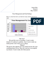 Time Management For Justin: Here Is A Chart That Shows You That How Many Minutes I Do For My Stuff