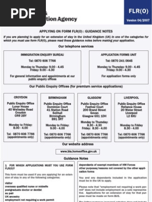 UK Home Office: flr(o) guide