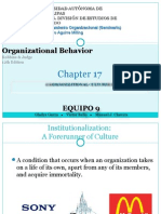 O.B. PPT Cap 17 - Cultura Organizacional