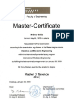 Master Certificate Dony