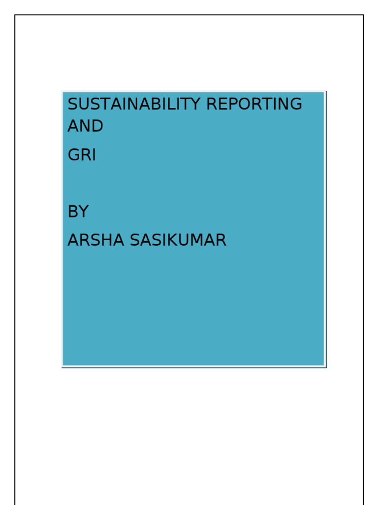 GRI Sustainability Reporting in India | PDF | Sustainability | Economies