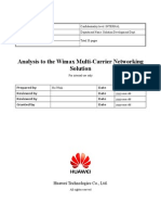 Analysis to the Wimax Multi-Carrier Networking Solution