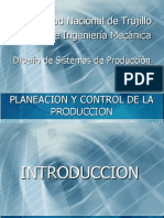 Planeación y control de producción en sistemas de manufactura