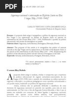 MENDONÇA Segurança nacional e intervenção na era vargas