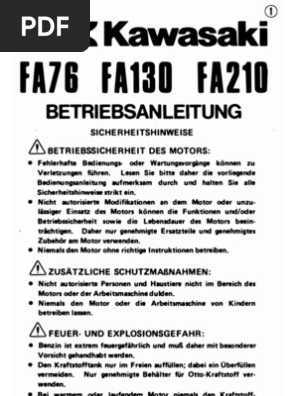 Bedienungsanleitung Motor Fj 180