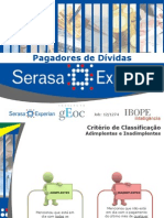 Pagadores de Dívidas - Ibope - Geoc - Serasa