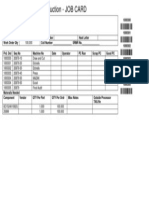 Production - JOB CARD: JK Rear Trackbar-Final Audit