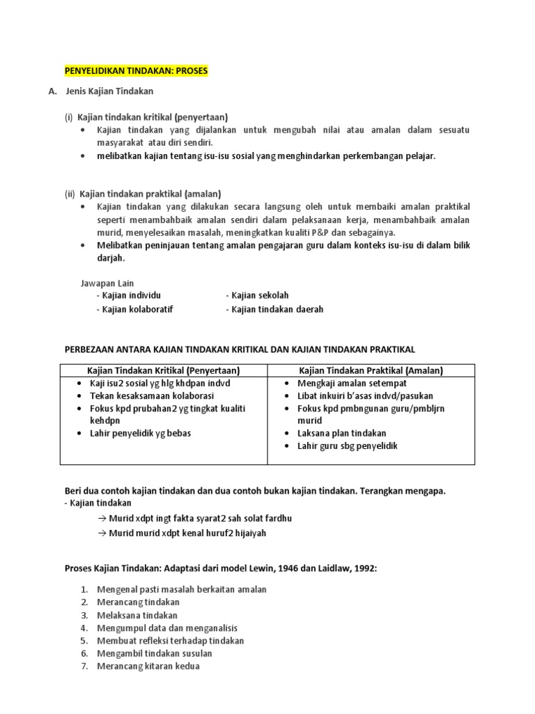 Penyelidikan Tindakan Pdf
