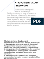 Peran Antropometri Dalam Ergonomi