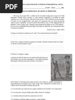 AVALIAÇÃO ARTES 8ºANO 1º BIM