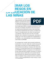 acelerar los procesos de educacion en las niñas