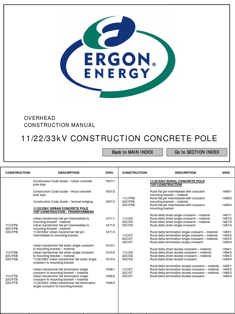 Overhead Construction Manual 11/22/33kV | PDF | Insulator (Electricity ...