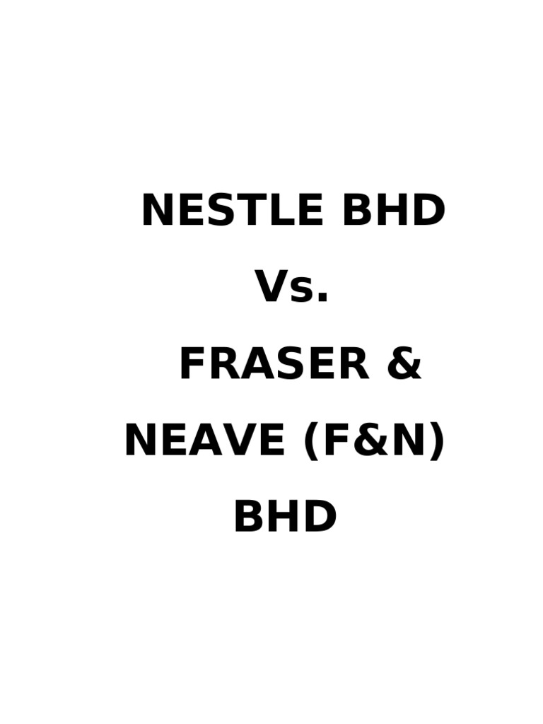 Nestle Bhd Vsf&n | Market Liquidity | Working Capital