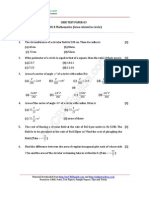 10 Mathematics Area Related To Circle Test 03