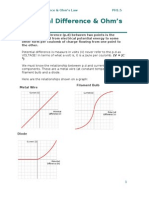 P.D and Ohm's Law