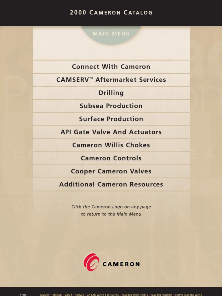 Cameron - 2000 Cameron Catalog | PDF | Valve | Computing And ...