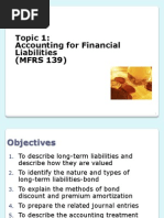 Accounting for Financial Liabilities