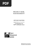 Pmi - Pmp Exam Preparation Study Guide - Project Risk Management