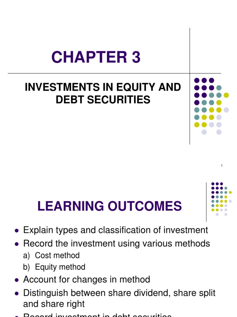 Accounting for Equity and Debt Investments | PDF | Bonds (Finance ...