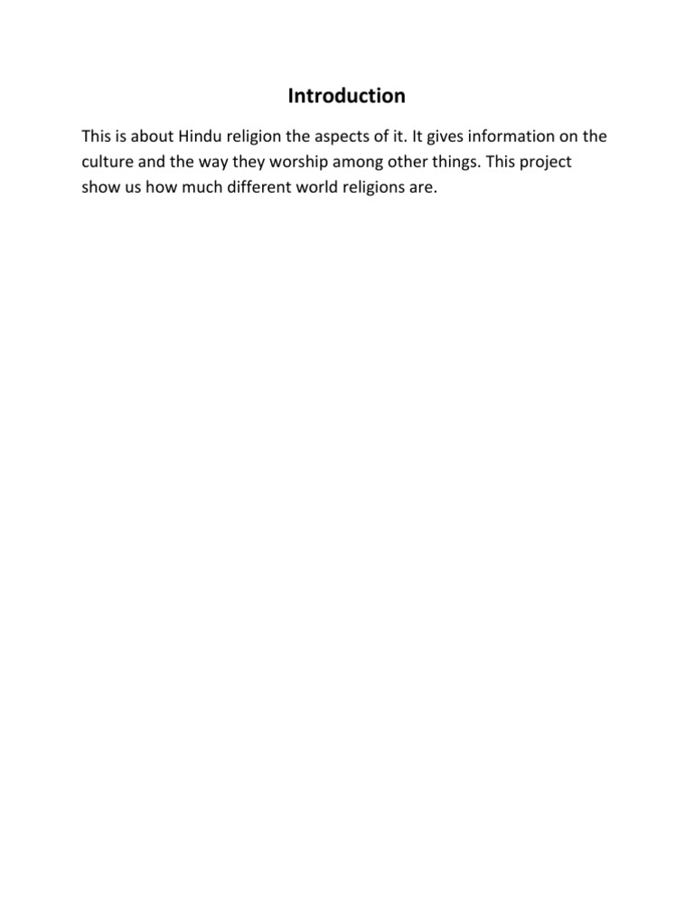 Introduction to Hinduism | PDF | Social Science | Religion & Spirituality