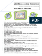 Student Leadership Resources:: Creative Ways To Advertise