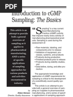 A Pocket Guide To CGMP Sampling