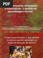 Afetos emoções - o sentido da aprendizagem escolar