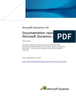 Microsoft Dynamics AX 2009 Documentation Resources