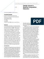 Design Issues in Musical Composition Networks: Peter Mcilwain