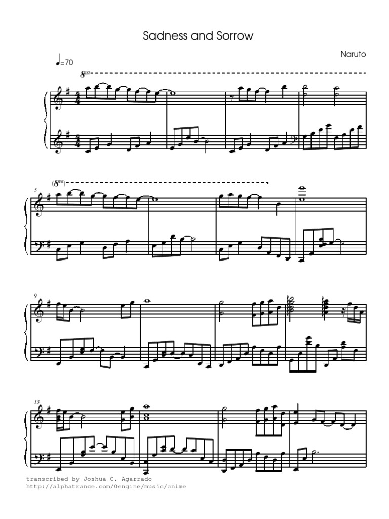 Anime Piano Sheet Music Josh