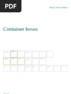 Container Boxes Experience Statement Brochure Securitization Lease