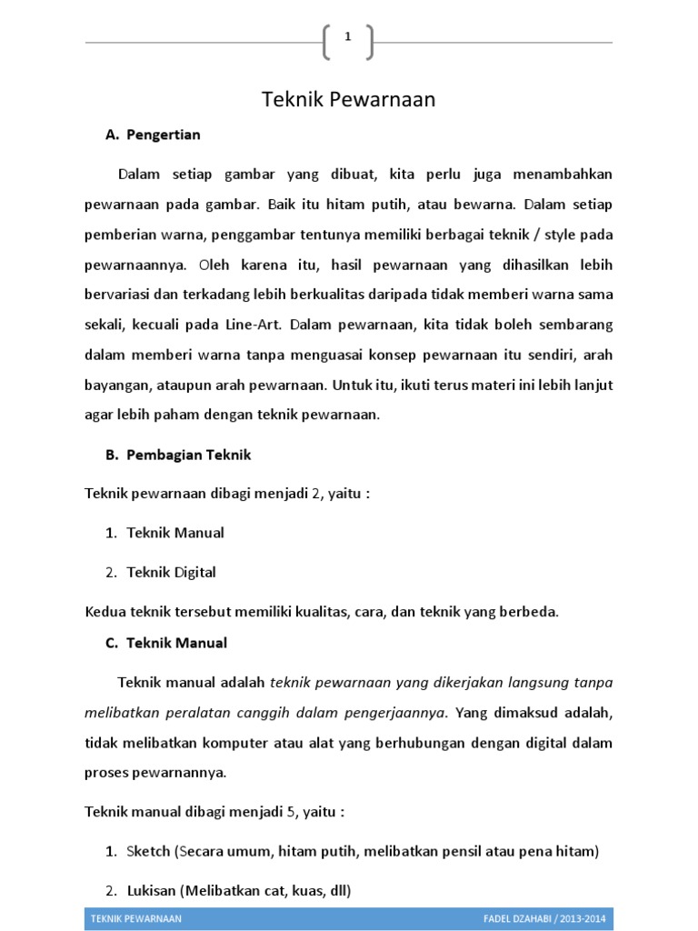 Teknik Pewarnaan Pdf