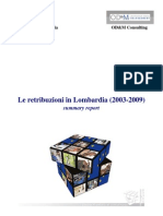 Rapporto Retribuzioni in Lombardia Summary 2003-2009