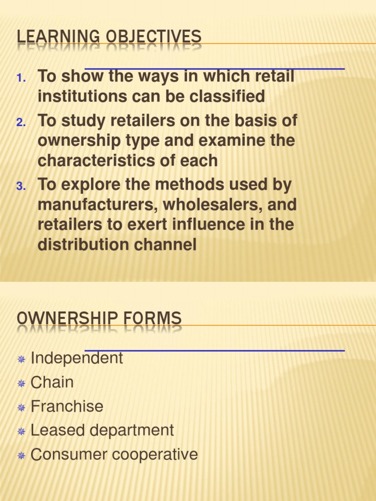 Retail Institution Strategies Explained | PDF