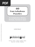 Download 40 Fun-Tabulous Math Puzzles by bjw19000 SN143414598 doc pdf