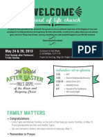 Church Bulletin For May 24 & 26, 2013