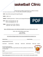 Summer Basketball Clinic Form 2013