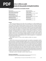 Poluição do ar e efeitos na saúde nas populações de duas grandes metrópoles brasileiras