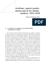 Anticlericalismo, Espacio y Poder Manuel Delgado