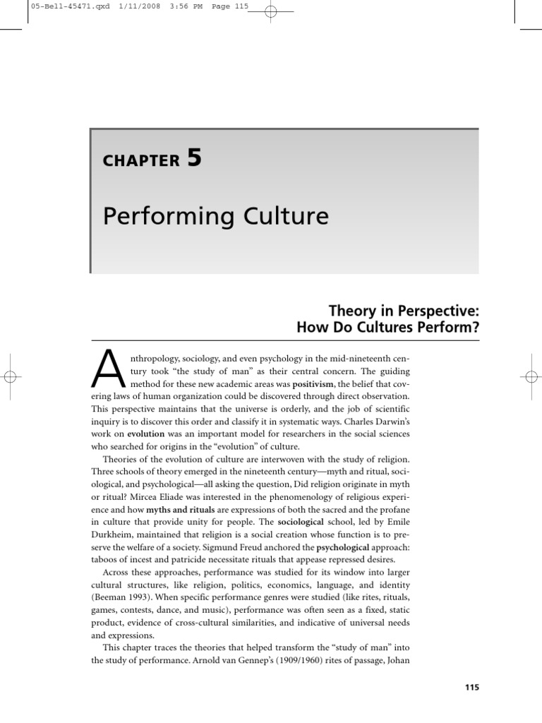 Theories of Performances 18334 Chapter5 PDF Rituals Sociology