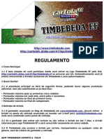 Regulamento Cartola Timbebeda EF 2013