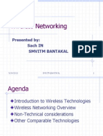 Wireless Networking: Presented By: Sach IN Smvitm Bantakal