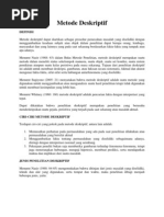 Download Metoda Deskriptif by Muhammad Rizal SN143509050 doc pdf