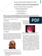 A Case Report on Benign Sinonasal Paraganglioma